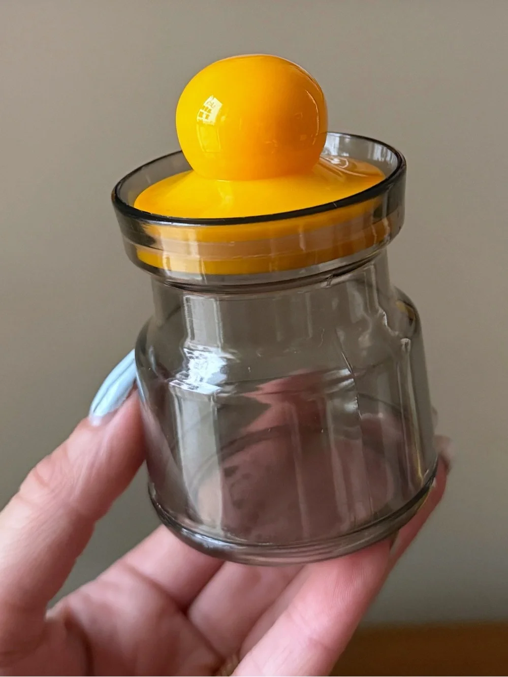 Retro Space Age Plastic Spice Jar Smoked Storage Container Canister Pop Art 70s